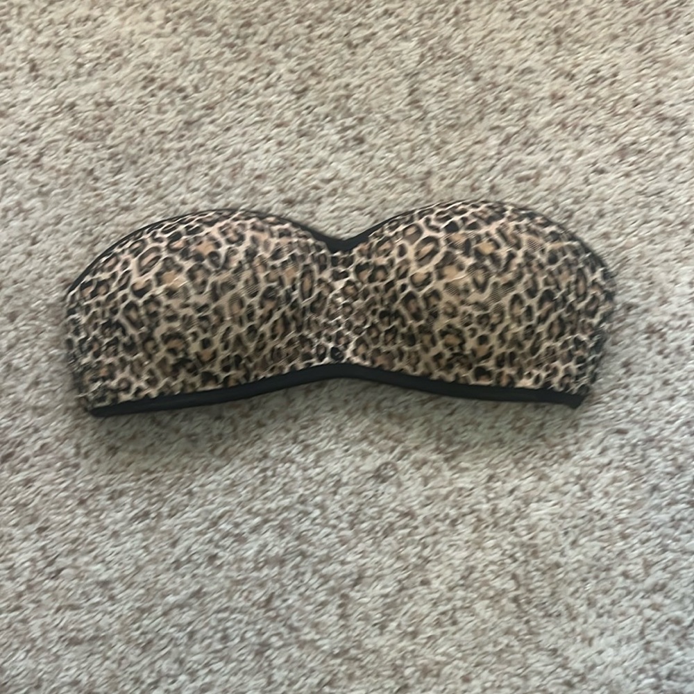 Victoria secret strapless leopard bra small
